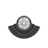 Fan - 14K Gold Stone Threadless/Threaded End
