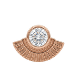 Fan - 14K Gold Stone Threadless/Threaded End