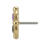 Fancy - 14K Gold Threadless/Threaded - piercing - zone.com