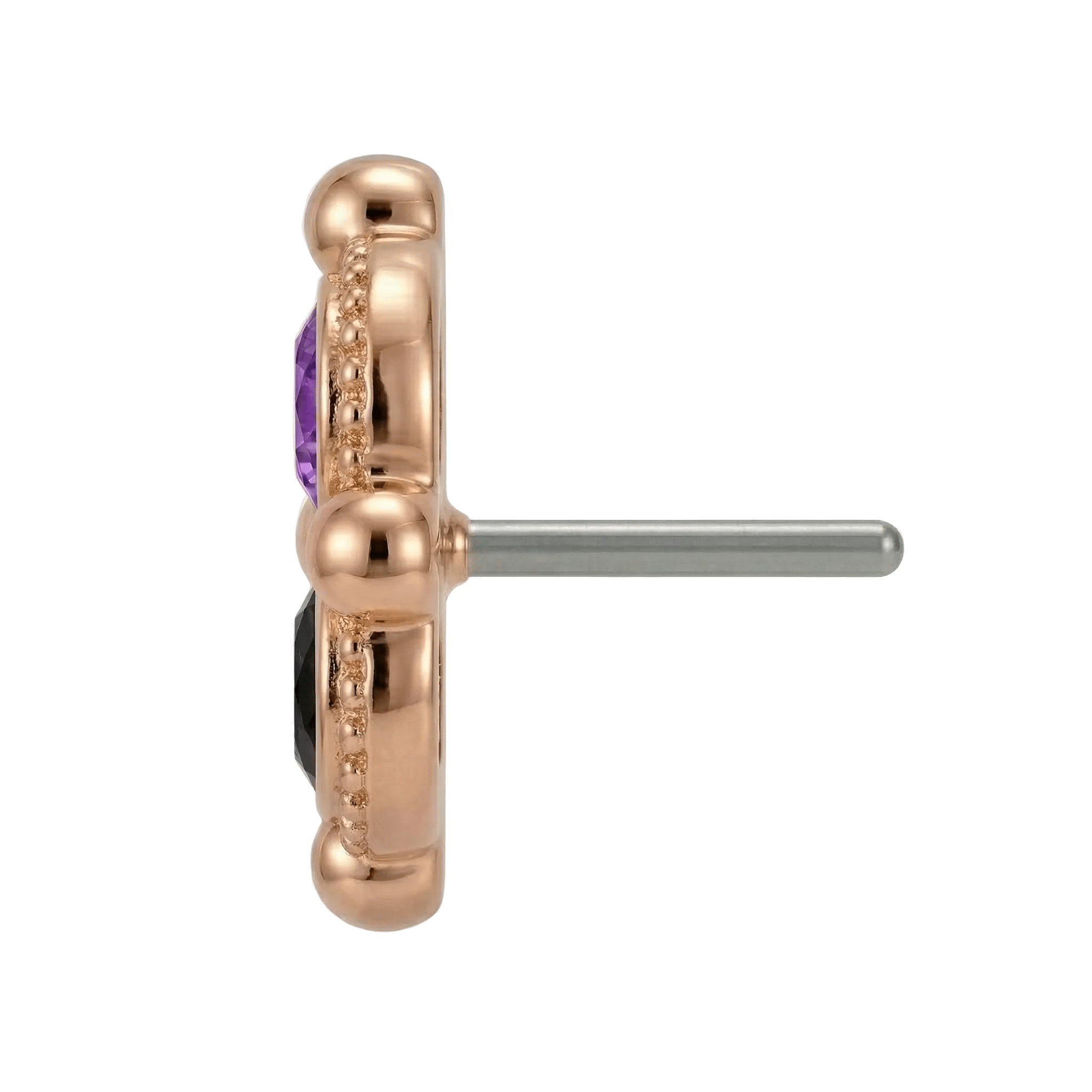 Fancy - 14K Gold Threadless/Threaded - piercing - zone.com