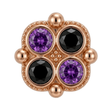 Fancy - 14K Gold Threadless/Threaded - piercing - zone.com
