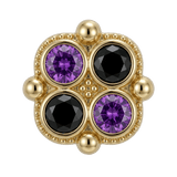 Fancy - 14K Gold Threadless/Threaded - piercing - zone.com