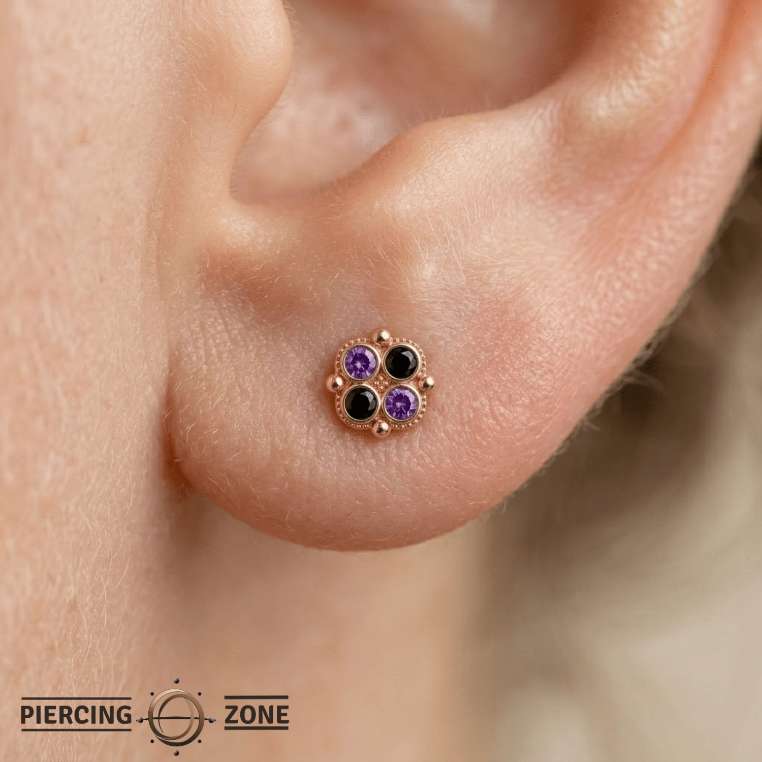 Fancy - 14K Gold Threadless/Threaded - piercing - zone.com