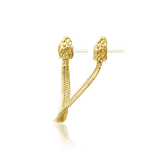 Fang – Serpent Chain Drop – 14K Gold Threadless End - piercing - zone.com