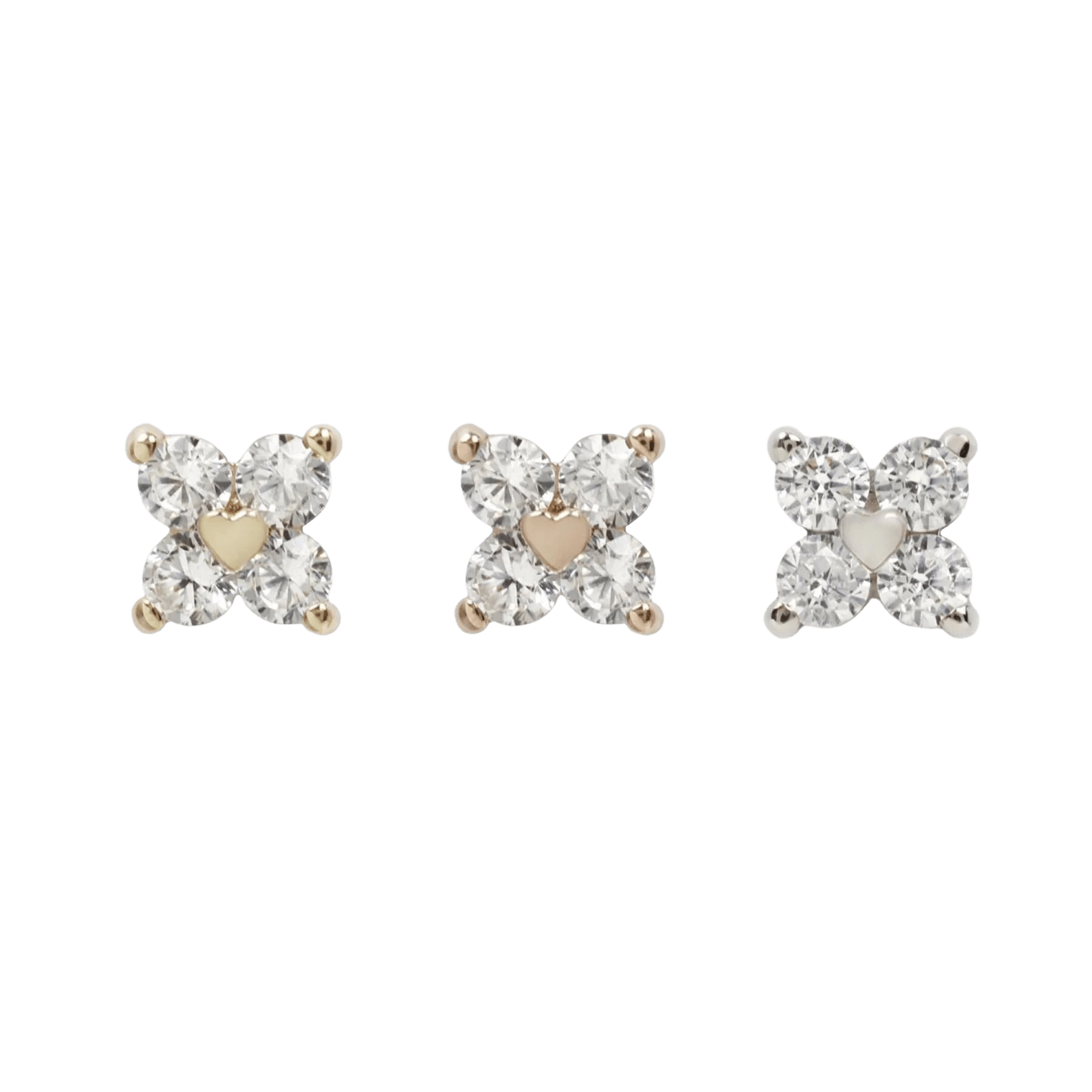CORAZON SWAROVSKI CZ - THREADLESS END piercing-zone.com