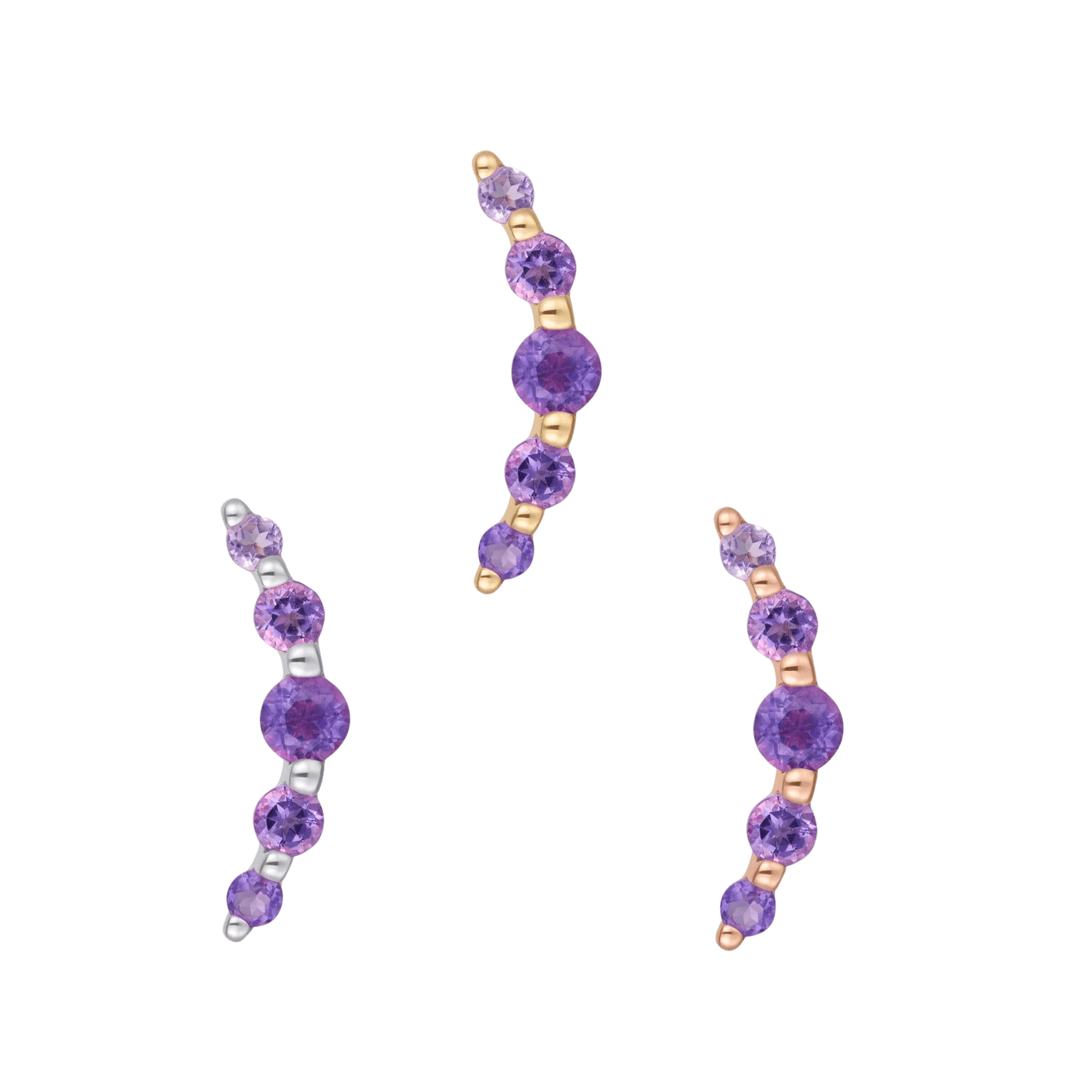 Eternal Threadless End – 14K Gold Amethyst