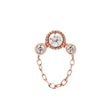 HALSTON - GENUINE DIAMOND + CHAIN - THREADLESS END piercing-zone.com