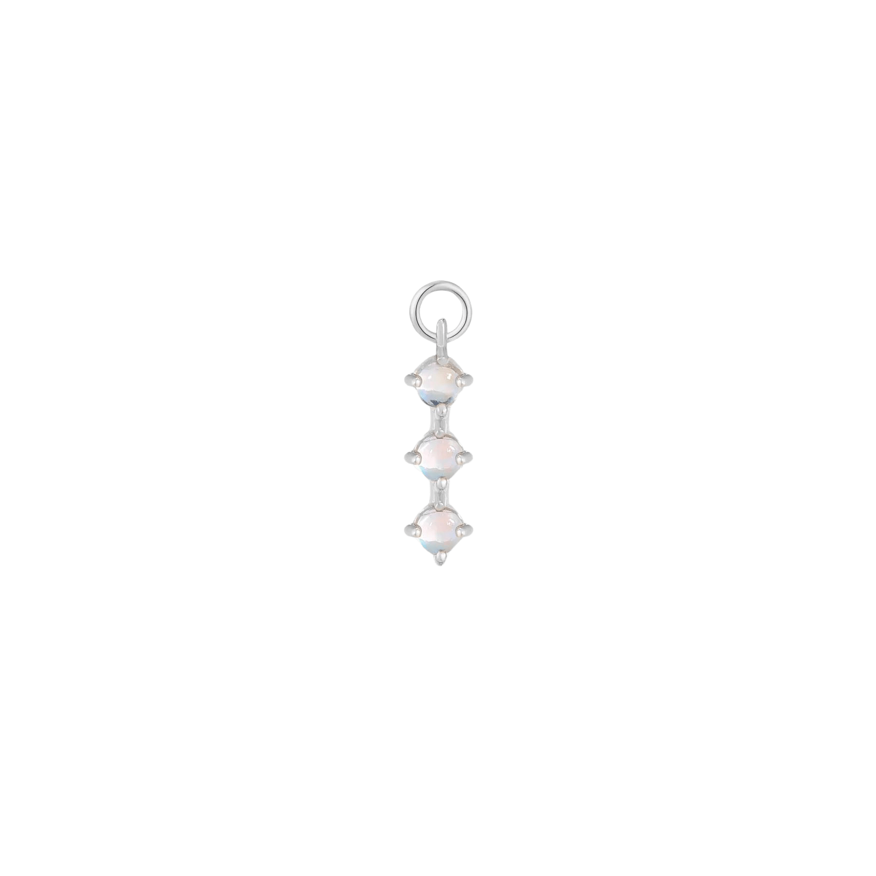 XOXO Charm – 14K Gold Rainbow Moonstone