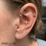 Feeling Myself – 14K Gold Swarovski CZ Cluster Threadless End - piercing - zone.com