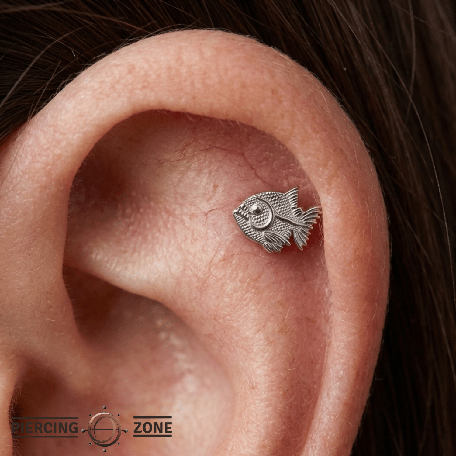 Ferocious Piranha – 14K Gold Threadless/Threaded End - piercing - zone.com