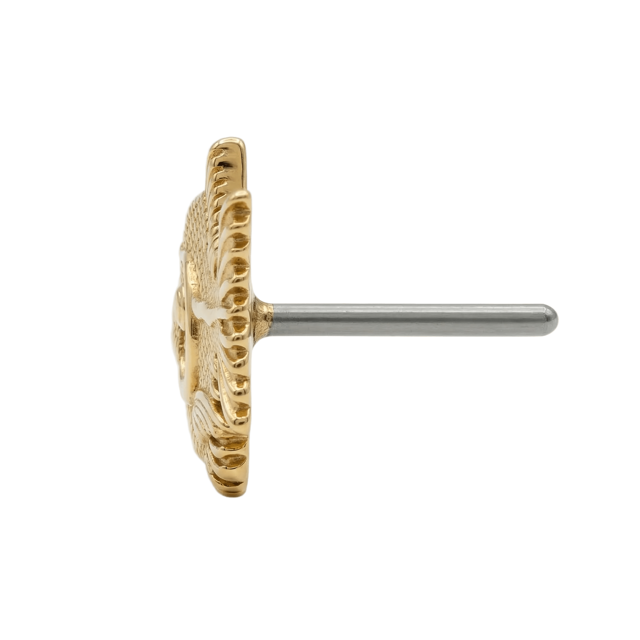 Ferocious Piranha – 14K Gold Threadless/Threaded End - piercing - zone.com
