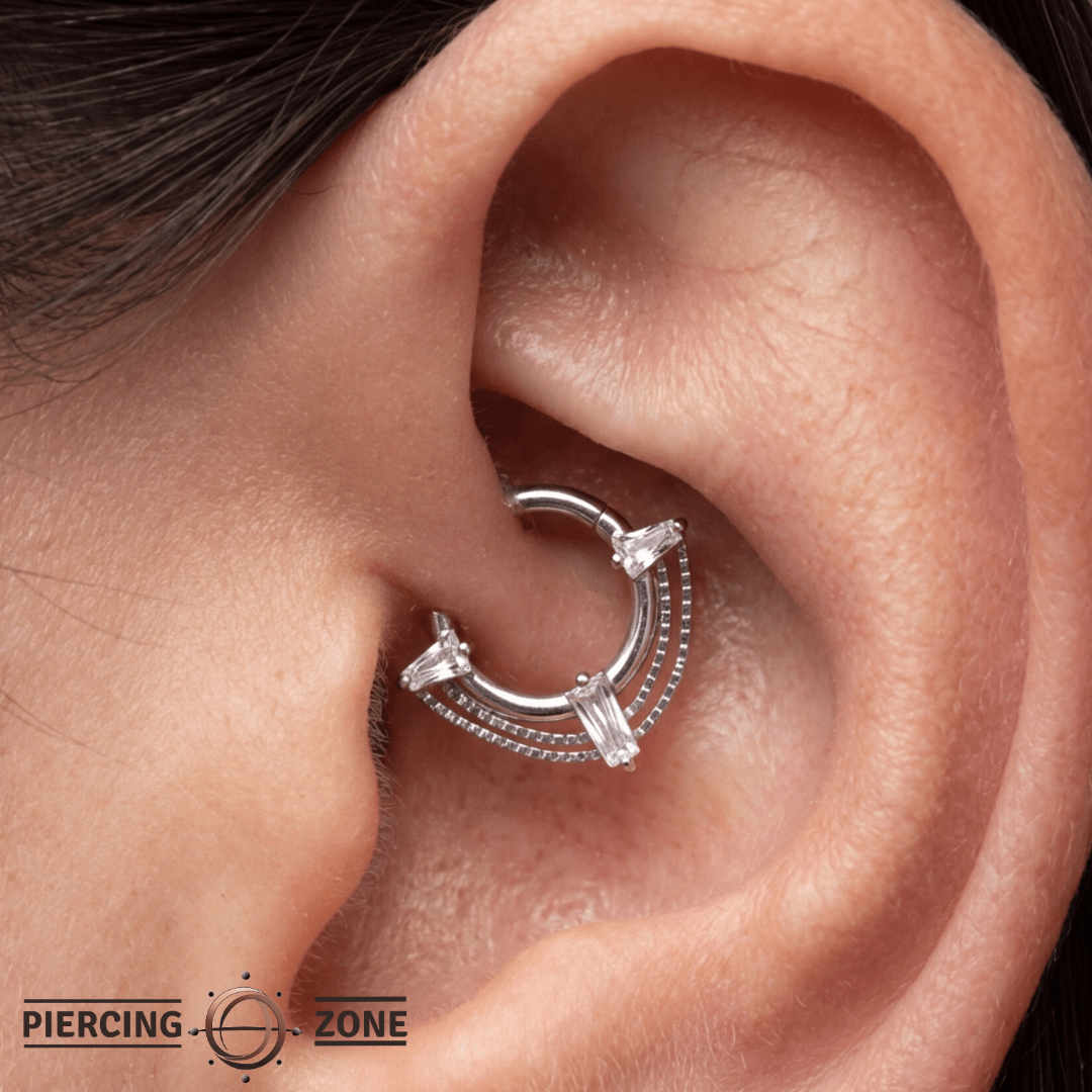 Fetish – 14K Gold Chain & Swarovski CZ Clicker - piercing - zone.com