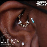 FETISH - CZ - SOLID 14KT GOLD CLICKER piercing-zone.com