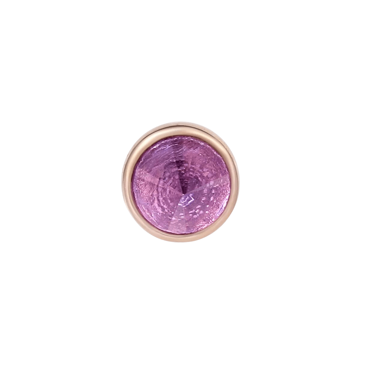 ROUND BEZEL REVERSE SET - AMETHYST - THREADLESS END piercing-zone.com