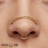 Figaro Chain – 14K Gold Piercing Chain - piercing - zone.com