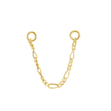 Figaro Chain – 14K Gold Piercing Chain - piercing - zone.com