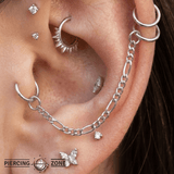 Figaro Chain – 14K Gold Piercing Chain - piercing - zone.com