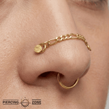 Figaro Chain – 14K Gold Piercing Chain - piercing - zone.com