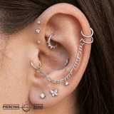 Figaro Chain – 14K Gold Piercing Chain - piercing - zone.com