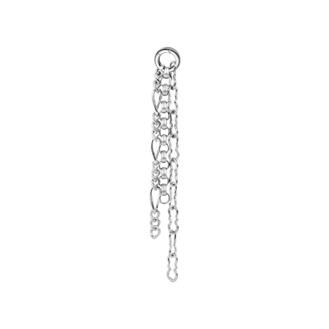 Figaro + Rolo + Razor Triple Chain – 14K Gold Piercing Chain - piercing - zone.com