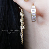 Figaro + Rolo + Razor Triple Chain – 14K Gold Piercing Chain - piercing - zone.com