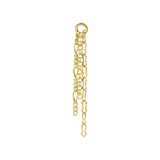 Figaro + Rolo + Razor Triple Chain – 14K Gold Piercing Chain - piercing - zone.com