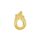 Fire Element – 14K/18K Gold Flat Symbolic Threadless End - piercing - zone.com