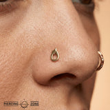 Fire Element – 14K/18K Gold Flat Symbolic Threadless End - piercing - zone.com
