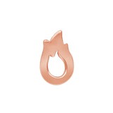 Fire Element – 14K/18K Gold Flat Symbolic Threadless End - piercing - zone.com