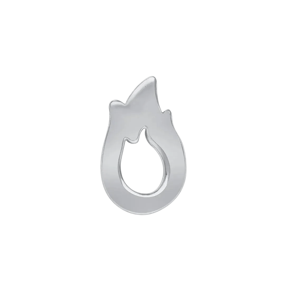 Fire Element – 14K/18K Gold Flat Symbolic Threadless End - piercing - zone.com