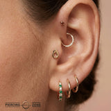 Fire Element – 14K/18K Gold Flat Symbolic Threadless End - piercing - zone.com