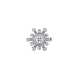 Fire Star – 14K/18K Gold Gemstone Threadless End - piercing - zone.com