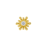 Fire Star – 14K/18K Gold Gemstone Threadless End - piercing - zone.com