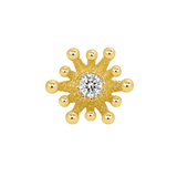 Fire Star – 14K Gold Threadless/Threaded End