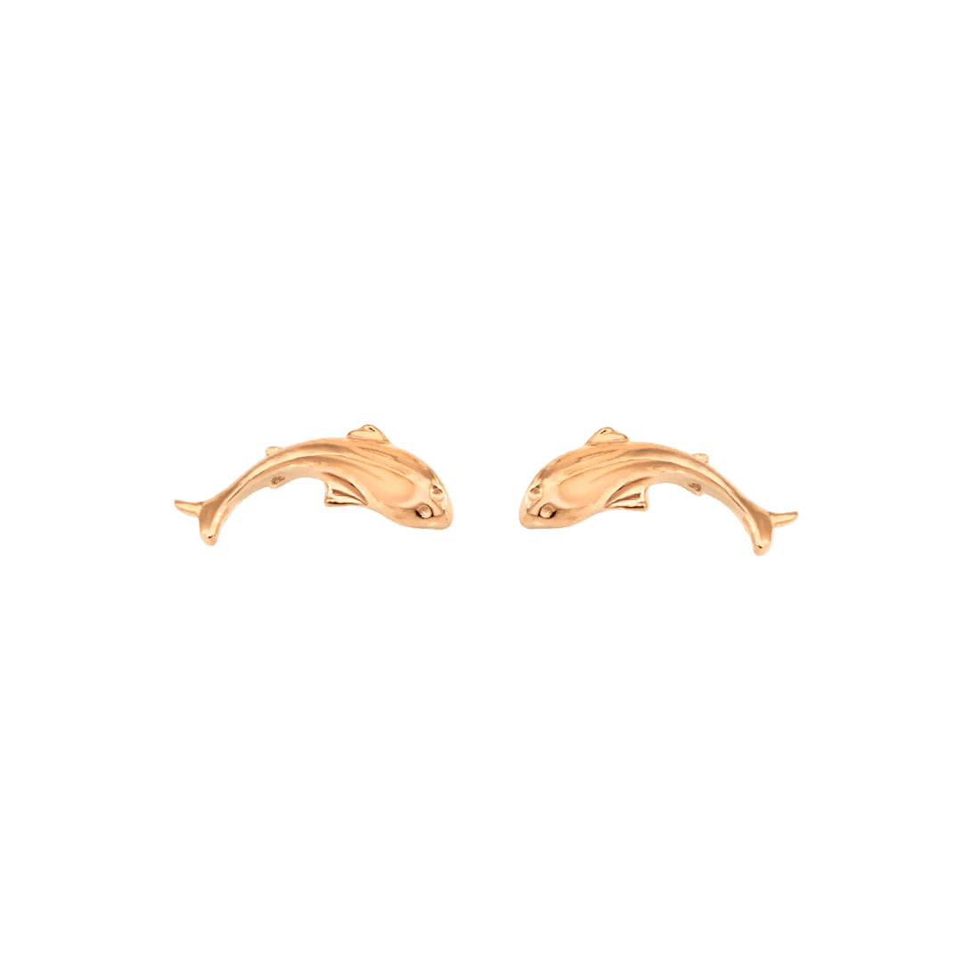 Fish – 14K Gold Threadless & Threaded End - piercing - zone.com