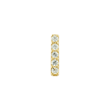 Five Gem Bar - 18K Gold White CZ Threadless/Threaded End - piercing-zone.com