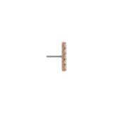 Five Gem Bar - 18K Gold White CZ Threadless/Threaded End - piercing-zone.com