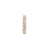 Five Gem Bar - 18K Gold White CZ Threadless/Threaded End - piercing-zone.com