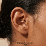 Fixed Marquise 6 - Prong Seamless Ring – 14K Gold Design - piercing - zone.com