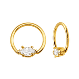 Fixed Marquise 6 Prongs Seamless Ring – 14K Gold Design - piercing-zone.com