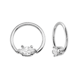 Fixed Marquise 6 Prongs Seamless Ring – 14K Gold Design - piercing-zone.com