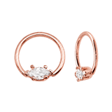 Fixed Marquise 6 Prongs Seamless Ring – 14K Gold Design - piercing-zone.com