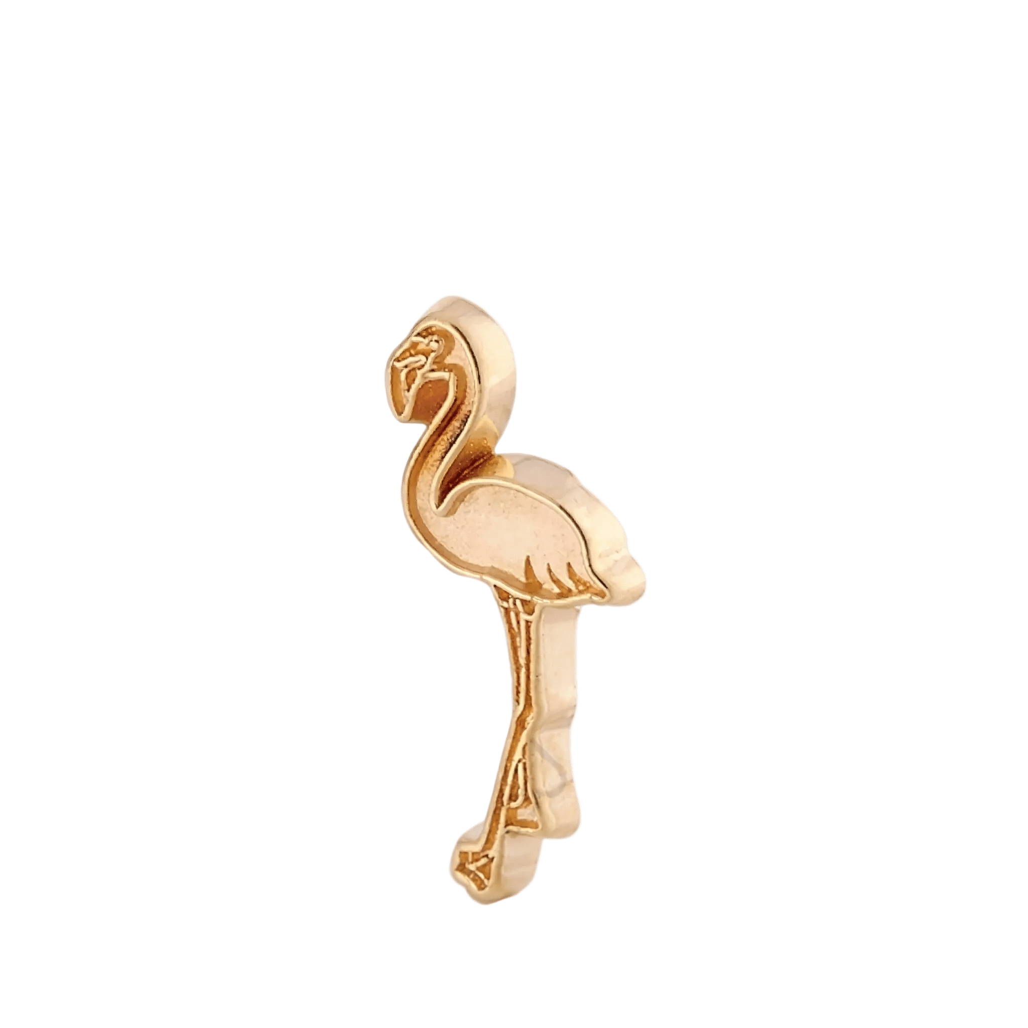 Flamingo – 14K Gold Threadless/Threaded End - piercing - zone.com