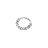 Flat Chain Continuous Ring - 14K Gold Seamless Ring - piercing - zone.com