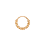 Flat Chain Continuous Ring - 14K Gold Seamless Ring - piercing - zone.com