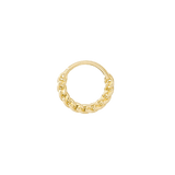 Flat Chain Continuous Ring - 14K Gold Seamless Ring - piercing - zone.com