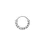 Flat Chain Continuous Ring - 14K Gold Seamless Ring - piercing - zone.com