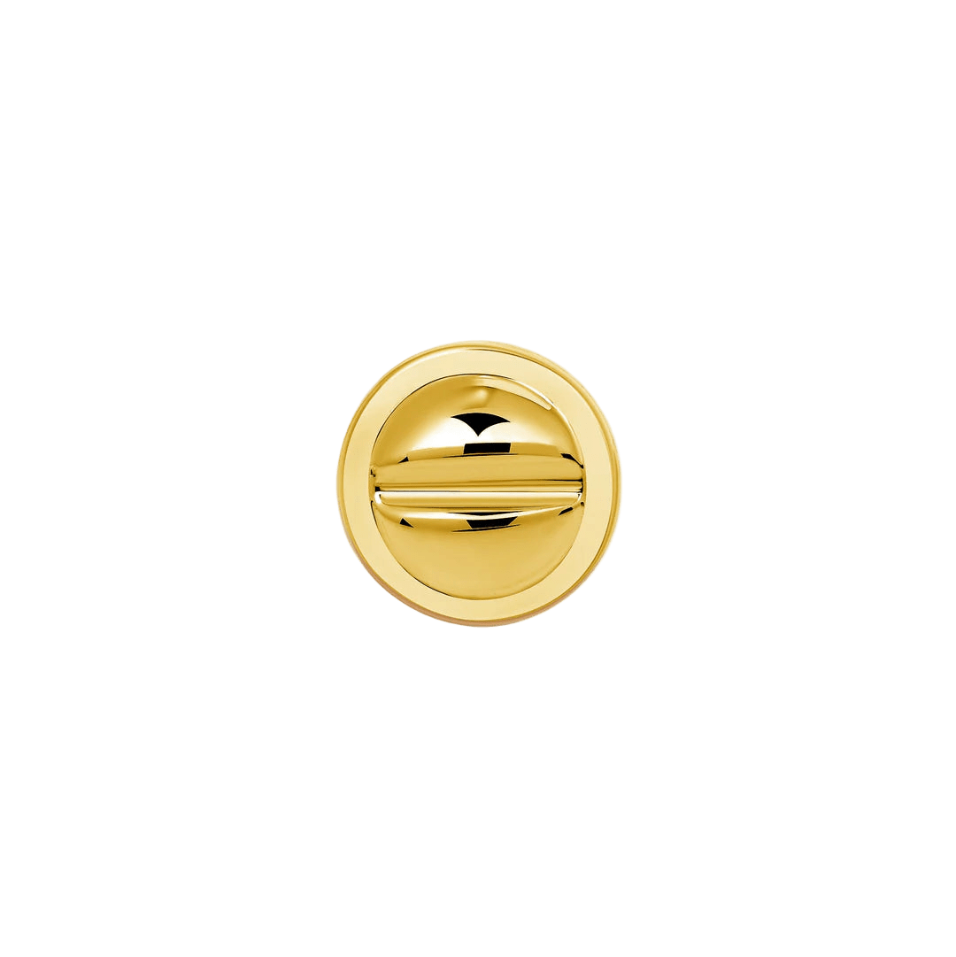 Flat Head Screw – 14K/18K Gold Industrial Threadless End - piercing - zone.com