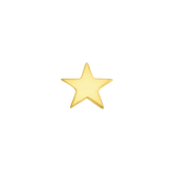 Flat Star – Solid 14K Gold Star End - piercing - zone.com