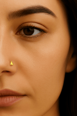 Flat Triangle – Solid 14K Gold Micro Triangle End - piercing - zone.com